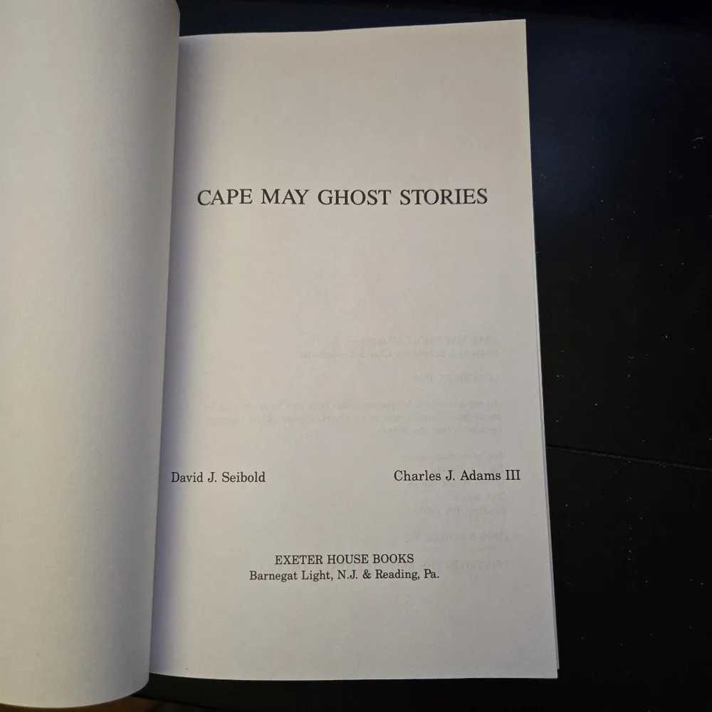 Cape May Ghost Stories David J Seibold Charles J Adams 1988 Exeter House PB